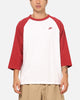 Nike 3/4 Sleeve Raglan Top Crimson/White