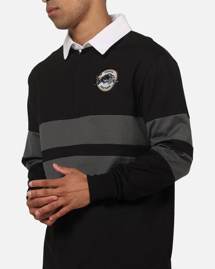 Bleacher Athletic Penrith Panthers NRL Legacy Rugby Polo Shirt Black
