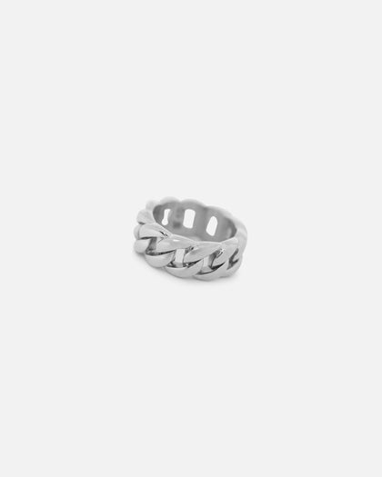 Saint Morta Cuban Ring White Gold