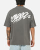 Carre Tag Mock Neck T-Shirt Black Acidwash