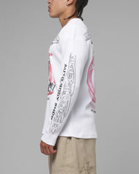 Loiter Body Shop Thermal Long Sleeve T-Shirt Off White