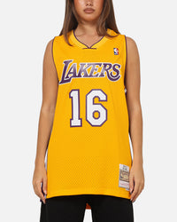 Mitchell & Ness Los Angeles Lakers Pau Gasol 09-10 Swingman Jersey Light Gold