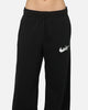 Nike Women's Sportswear Phoenix Fleece High-Waisted Wide-Leg Logo Pants Black/Summit White