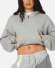 Nike Women's Sportswear Full-Zip Cropped French Terry Hoodie Grey