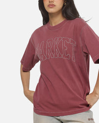 Market Big Stitch T-Shirt Oxblood