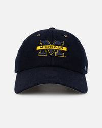 47 Brand Michigan Wolverines Wooly Clean Up Strapback Navy
