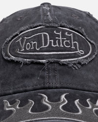 Von Dutch Flames Dad Strapback Washed Black