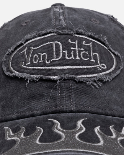 Von Dutch Flames Dad Strapback Washed Black
