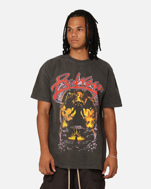 73Studio X Lord Of The Rings Balrog Heavyweight T-Shirt Black Wash