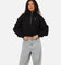 Nike Women's Sportswear Style Phoenix Fleece Cropped Half Zip Sweatshirt Black/Sail