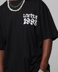 Loiter Staple Logo Drop T-Shirt Black