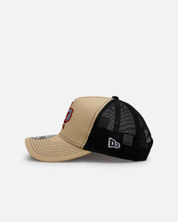 New Era Texas Rangers 'Vintage Truckers' 9FORTY A-Frame Trucker Snapback Vegas Gold