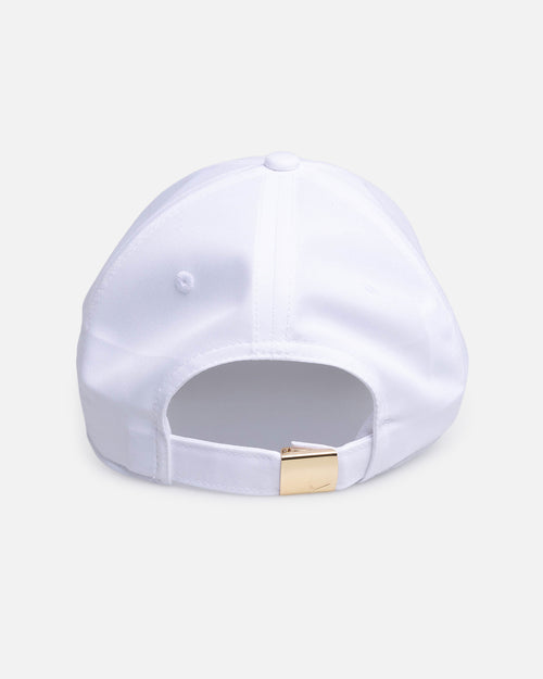 Nike Dri-FIT Club Unstructured Metal Swoosh Strapback Cap White