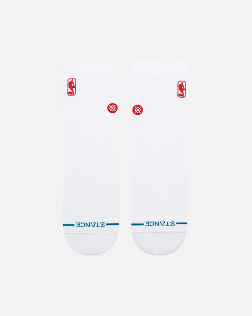 Stance NBA Logoman Quarter Socks White/Red