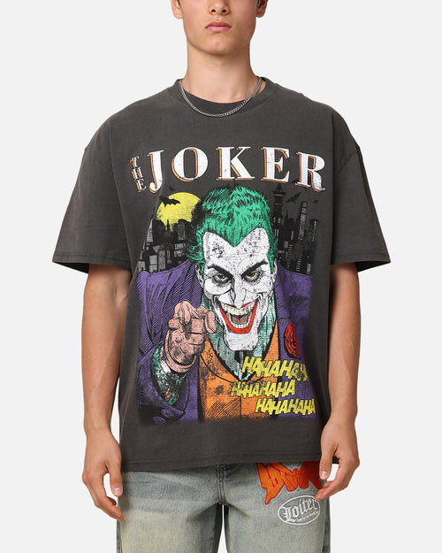 73Studio X DC Batman The Joker Vote For Me Heavyweight T-Shirt Black Wash