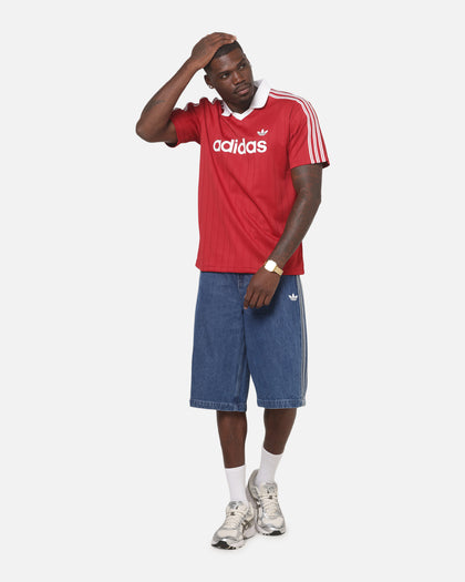 Adidas Drop Needle Pinstripe Jersey Red