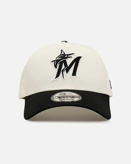 New Era Miami Marlins 'Easy Chrome Black' 9FORTY A-Frame Snapback Chrome/Black