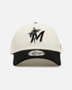 New Era Miami Marlins 'Easy Chrome Black' 9FORTY A-Frame Snapback Chrome/Black