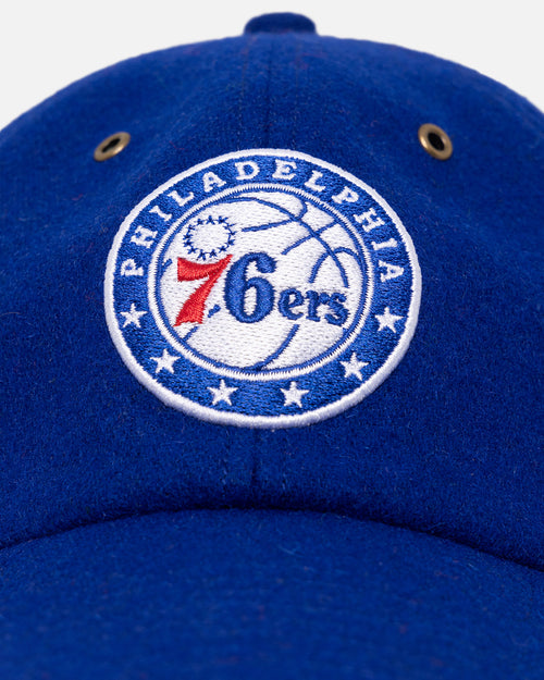 47 Brand Philadelphia 76ers Wooly Clean Up Strapback Royal