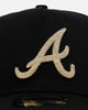 New Era Atlanta Braves 'Raised Metallic Chainstitch' 9FORTY A-Frame Snapback Black
