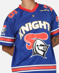 Bleacher Athletic Newcastle Knights NRL Vegas Round 2026 Jersey Blue