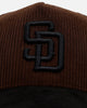 47 Brand San Diego Padres 'Barren' Offside DT Corduroy Snapback Brown/Black