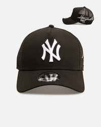 New Era New York Yankees 9FORTY A-Frame Trucker Snapback Black