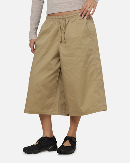 Nike Women's Sportswear Oversized Mid-Rise Parachute Shorts Beige