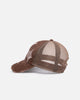 Von Dutch Worn Out Trucker Snapback Hat Washed Brown
