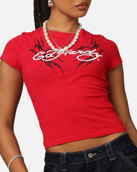 Ed Hardy Women's Tribal Baby T-Shirt Red