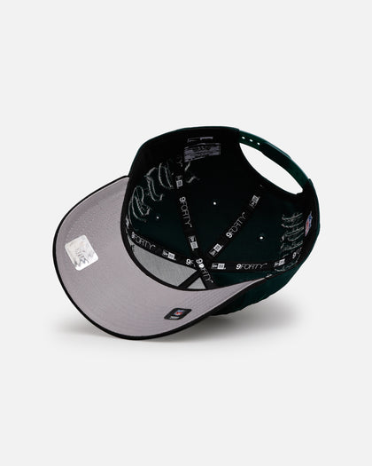 New Era Philadelphia Eagles 'Gothic Script Two Tone' 9FORTY A-Frame Snapback Dark Green/Black