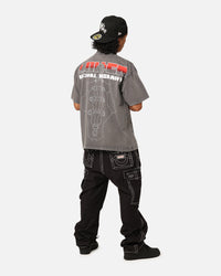 Loiter Digital Insanity Vintage T-Shirt Charcoal