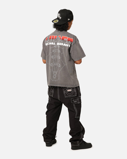Loiter Digital Insanity Vintage T-Shirt Charcoal