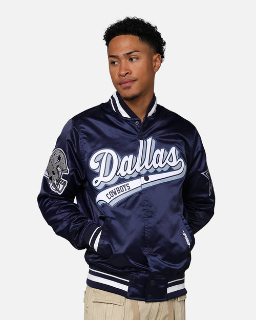 Pro Standard Dallas Cowboys Rib Satin Jacket Midnight Navy