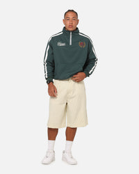 Carre Heritage Pleated Shorts Off White Pinstripe