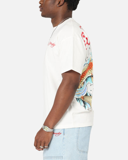 Ed Hardy Flash Koi T-Shirt Off White