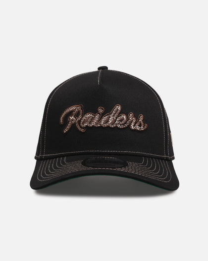 New Era Las Vegas Raiders 'Rope Script' 9FORTY A-Frame Snapback Black/White