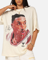 Mitchell & Ness Chicago Bulls Scottie Pippen Big Head T-Shirt Egret