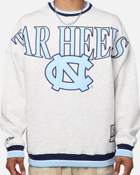 Mitchell & Ness North Carolina Tar Heels Shooting Crewneck Silver Marle