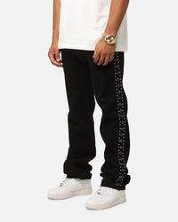 MNML V715 Out Studded Denim Jeans Black