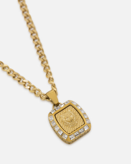 Guess Mainline 21" Lion 15 5mm Charm Necklace Gold