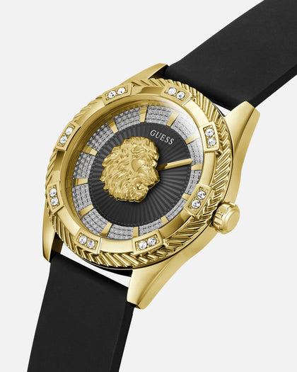 Guess Mainline Beast Crystal Watch Gold/Black