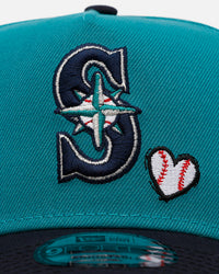 New Era Seattle Mariners 'Baseball Hearts' 9FORTY A-Frame Snapback Official Team Color