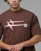 Loiter Hybrid Premium T-Shirt Brown/Pink