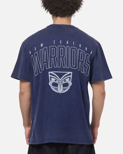 Bleacher Athletic New Zealand Warriors NRL Attrition Washed T-Shirt Blue