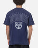 Bleacher Athletic New Zealand Warriors NRL Attrition Washed T-Shirt Blue