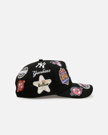 New Era New York Yankees 'All Over Embroidery' 9FORTY A-Frame Snapback Black