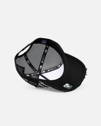 New Era Las Vegas Raiders 'Checker Trucker' 9FORTY A-Frame Trucker Snapback White