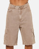 X-Large Baggy Cargo Denim 91 Shorts Smoke
