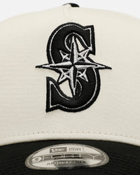New Era Seattle Mariners 'Easy Chrome Black' 9FORTY A-Frame Snapback Chrome/Black